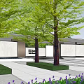 Garden Landscape Design with Lush Trees Winding Pathways and Green Lawns
