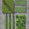 Creative Living Plant Wall Designs with Square Panels and Cylindrical Tubes for Vertical Garden Decor