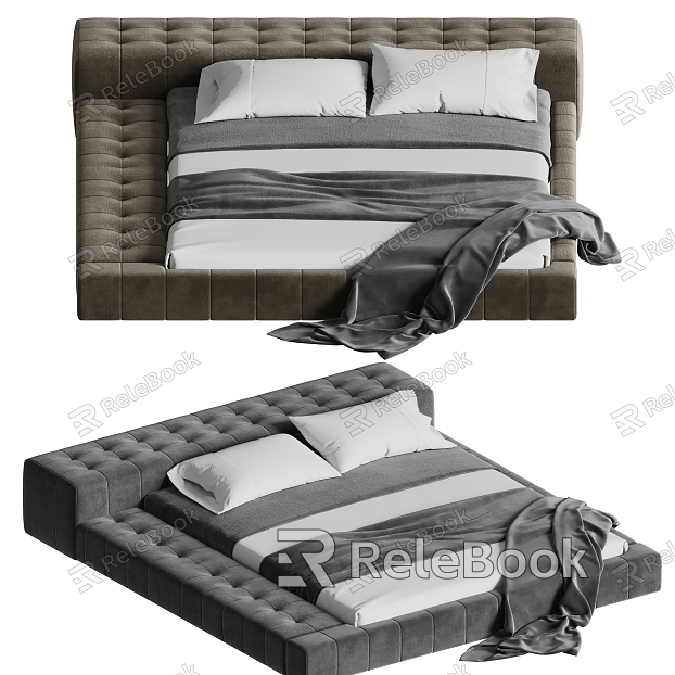 Vitra Modern Fabric Double Bed model