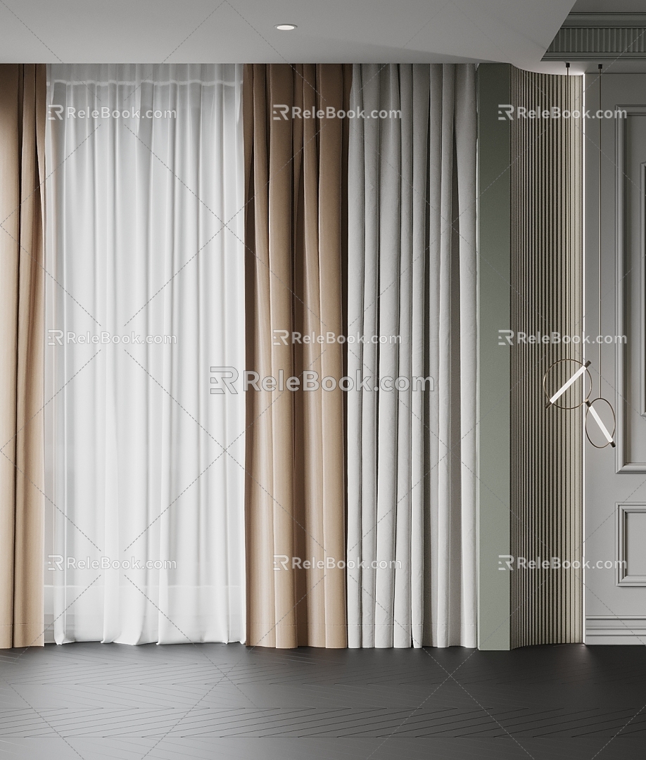 Modern Curtains 3d model