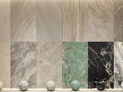 Marble Wall Panels With Various Natural Textures And Color Options For Decoration 3d model
