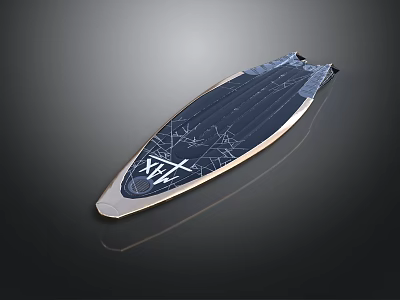 Spacecraft Solar Panel With Geometric Patterns And Logo For Exploration Missions 3d model