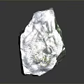 Raw Natural Stone With Green White Yellow Surface And Colorful Specks