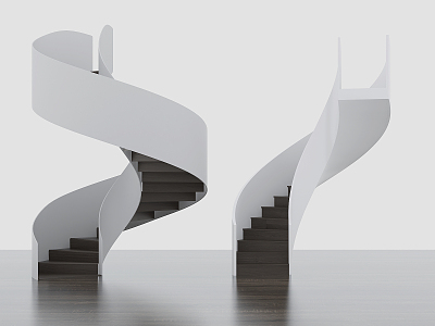 modern revolving staircase 3d model