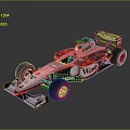 White And Blue Formula 1 Race Car With West Marlboro Sponsor Logos