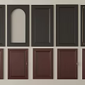 Various Designed Cabinet Doors In Black And Brown For Home Interior Decor