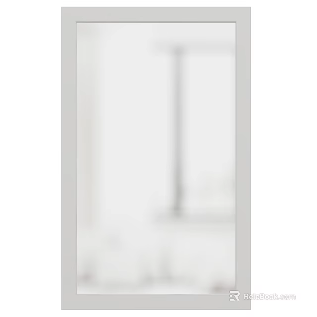 Elegant Full Length Mirror with Wooden Frame for Home Decor Use 3d model 
