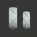 Polished Silver Fashion Rings With Modern Geometric Design And Metallic Shine Finish