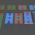 Basketball Gym Court Designs With Colorful Surfaces And Multiple Layout Options