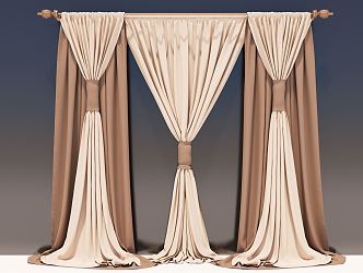 Modern Curtains 3d model