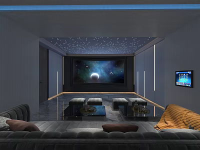 Villa AV Room 3d model