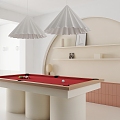 Modern billiard table home billiard room 3d model