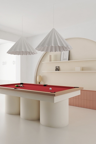 Modern billiard table home billiard room 3d model