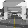 Modern Station Design Featuring Steel Structure Roof Long Platform And Tracks