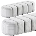 Modern sofa stool 3d model