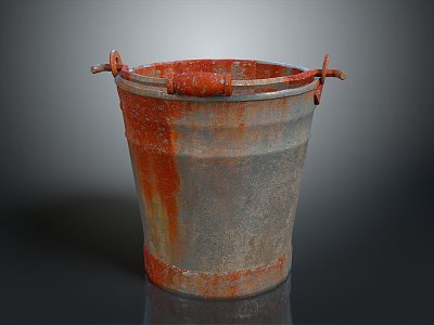 Water Bucket Iron Bucket Mud Bucket Cement Bucket Living Goods Living Goods 3d model