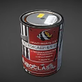 Red Spray Paint Can With Black Paint Drips And Graffiti Label Design