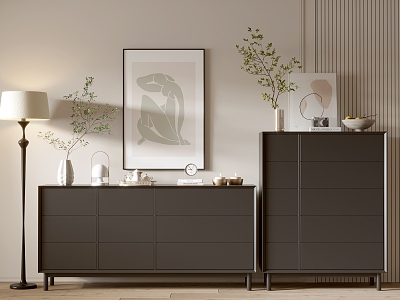 Black Cabinet Whole Cabinet Sideboard Cabinet Balcony Cabinet Locker Entrance Cabinet 3d model