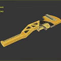 High Quality Yellow Hardware Tool With Metal Components And Sturdy Structure 3d model