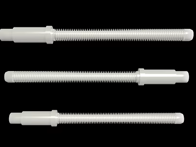 High Quality White Threaded Metal Hardware Tools For Industrial Construction Use 3d model