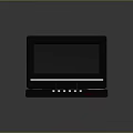Black Portable DVD Player With Built in Screen Control Buttons And Disc Slot