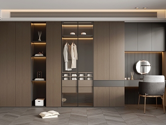 Italian Light Luxury Wardrobe 3d model