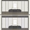 Modern Glass Sliding Doors With Metal Frame For Living Room Interior Partition Design