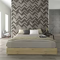 Modern background double bed combination 3d model
