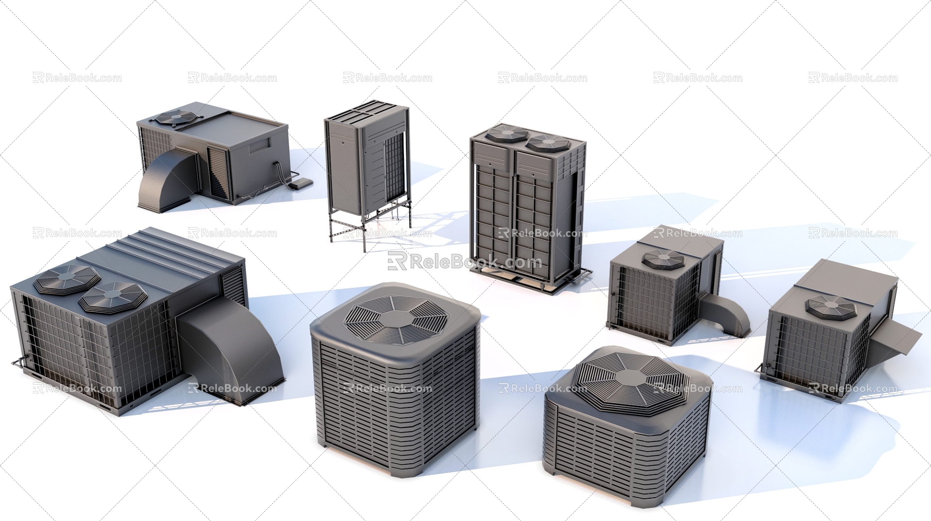 Air conditioner External air conditioner Central air conditioner 3d model