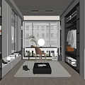 Modern Walk In Closet Design With Open Wardrobes Mirror Storage And Seating Solutions
