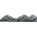 Gray White Textured Layered Stone Garden Ornament With Wavy Mountain Shaped Structure For Garden Decoration