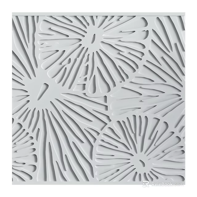 Decorative Gypsum Molding With Intricate Floral Patterns For Home Interior Design 3d model 