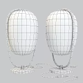 Modern Table Lamp With Golden Metal Frame And White Glass Lampshade For Home Decor
