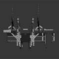 Futuristic Platform Structure With Multiple Towers And Circular Central Area