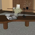 Coffee table book ornaments combination 3d model
