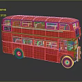modern bus double-decker bus double-decker tour bus multiple bus double-decker bus 3d model