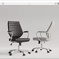 Modern Office Chairs With Black And Light Gray Design Ergonomic Armrests And Swivel Wheels