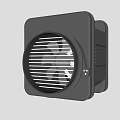 Heavy Duty Industrial Ventilation Fans With Black Square Casing And Grille Design