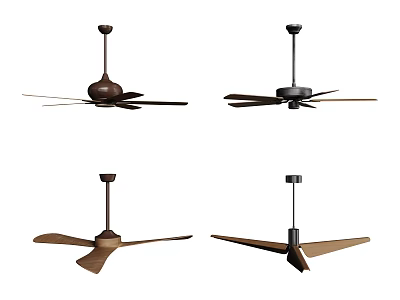 Modern Ceiling Fan Collection with Various Designs Styles and Color Options 3d model