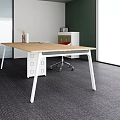 Modern Office Desk and Chair Office Conference Table 3d model