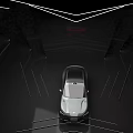 Contemporary Car Showroom Interior With Sleek Vehicle Geometric Lines And Modern Lighting