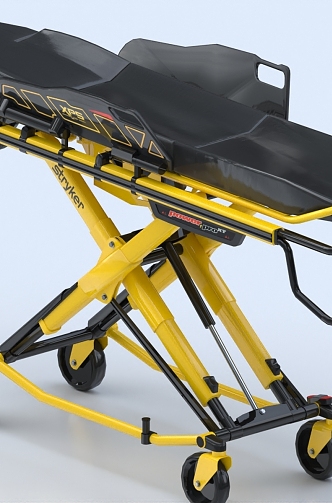 Stretcher Car Ambulance Stretcher Car Medical Equipment 3d model