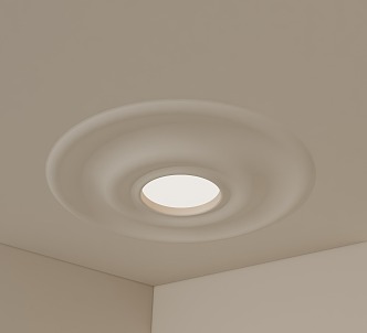 Circular curved ceiling 3d model