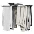 Fashionable Casual Pants In Various Colors Hanging On Wardrobe For Comfortable Daily Wear