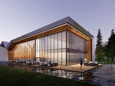 Modern Sales Office Building Sales Department 3d model