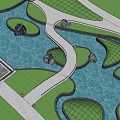 Serene Detached Villa With Curved Pathway Water Ponds And Lush Greenery