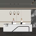 Modern Front Desk Company Front Desk 3d model