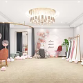 Bridal Shop Interior With Balloon Arch LOVE Decor And Various Wedding Dresses