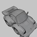 Red Mini Toy Sports Car Model With Racing Design And Black Accents