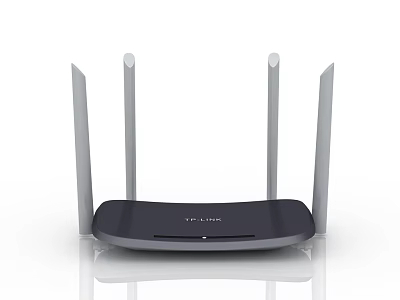 TP Link Wireless Router With Four Antennas For Home Use Stable Connection 3d model